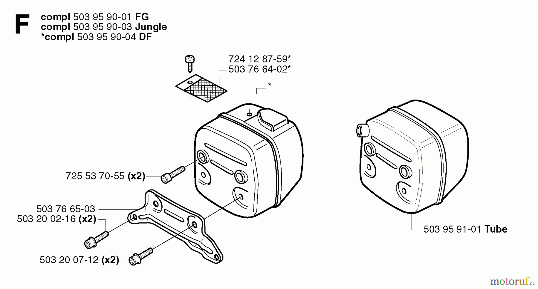 Jonsered Motorsägen CS2186 - Jonsered Chainsaw (2002-08) MUFFLER