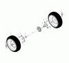 Jonsered ST 2106 (96191001201) - Snow Thrower (2007-01) Ricambi WHEELS TIRES