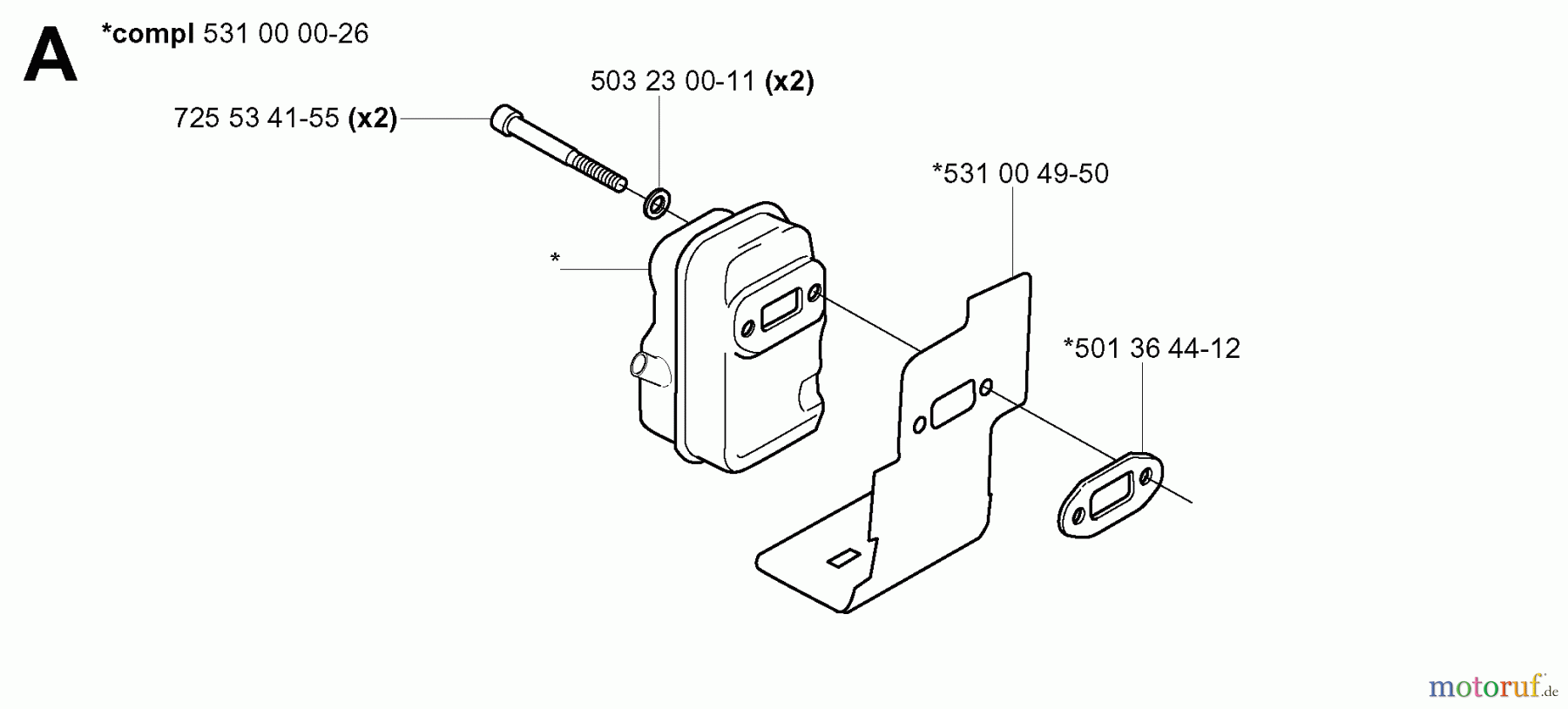 Jonsered Heckenscheren HT2126T - Jonsered Hedge Trimmer (2003-05) MUFFLER