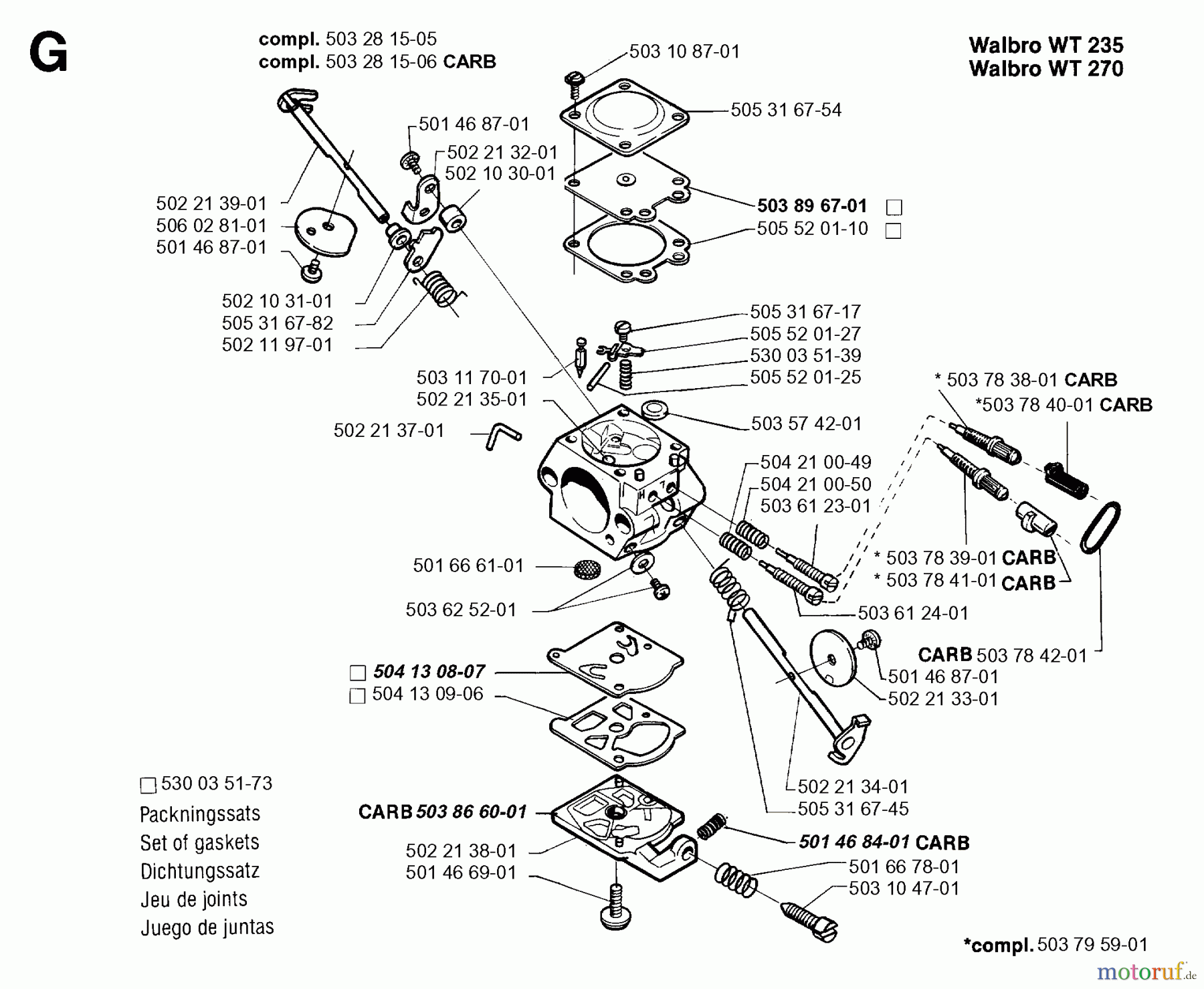  Jonsered Motorsensen, Trimmer GR36 - Jonsered String/Brush Trimmer (1996-06) CARBURETOR DETAILS