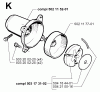 Jonsered RS44 - String/Brush Trimmer (1998-06) Listas de piezas de repuesto y dibujos CLUTCH