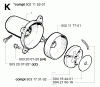 Jonsered RS44 EPA - String/Brush Trimmer (2002-08) Listas de piezas de repuesto y dibujos CLUTCH