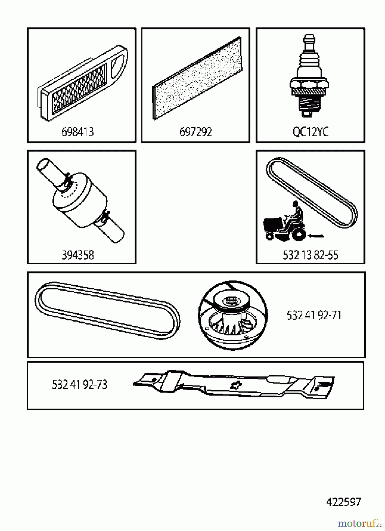  Jonsered Rasen  und Garten Traktoren LT2213 (96041007902) - Jonsered Lawn & Garden Tractor (2010-07) FREQUENTLY USED PARTS