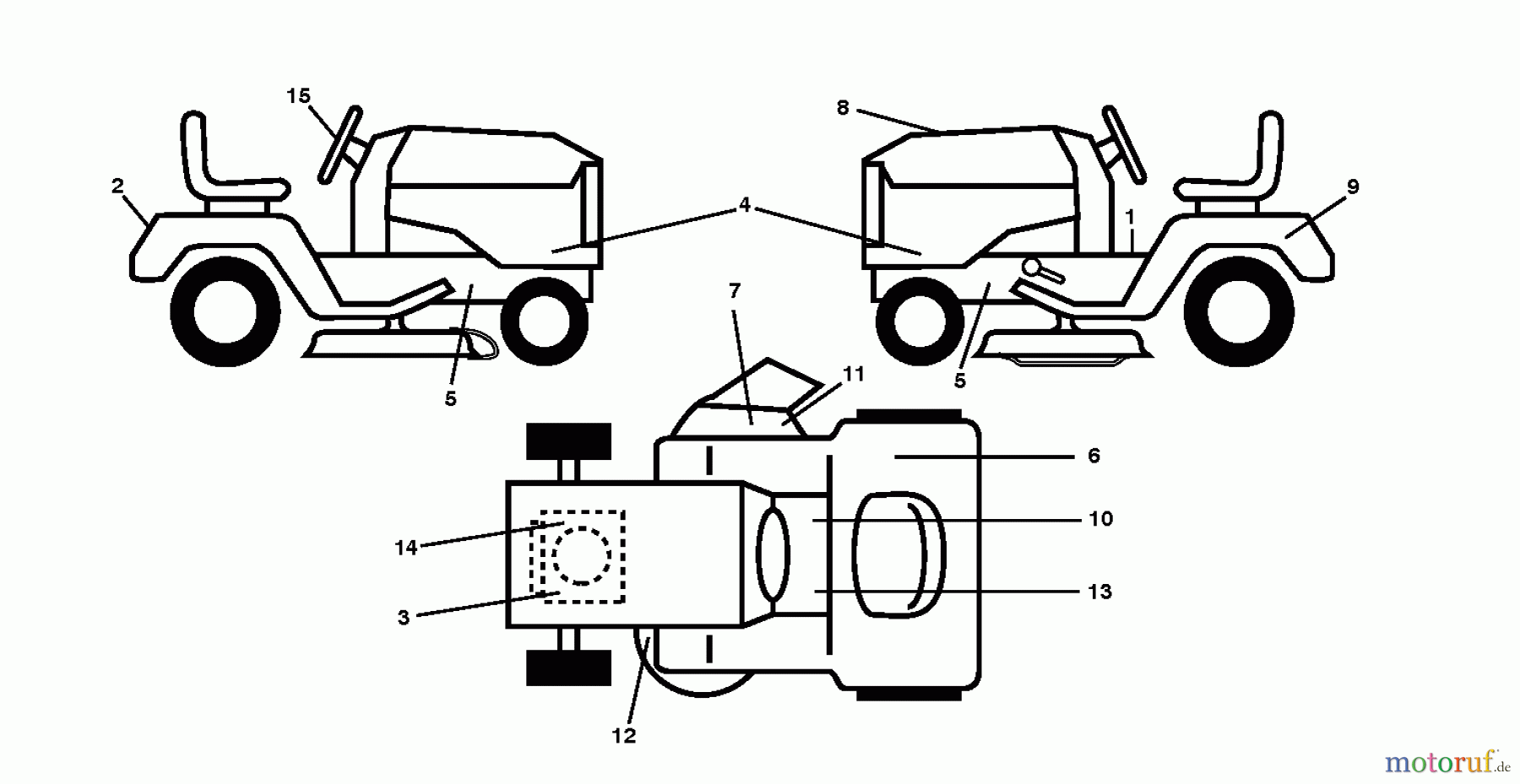  Jonsered Rasen  und Garten Traktoren LT2217 A (96041010300) - Jonsered Lawn & Garden Tractor (2009-01) DECALS