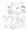 Jonsered LT2217 A (96041010400) - Lawn & Garden Tractor (2009-01) Ricambi CHASSIS ENCLOSURES