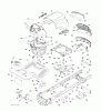 Jonsered LT2217 A (96041010401) - Lawn & Garden Tractor (2010-01) Ricambi CHASSIS ENCLOSURES