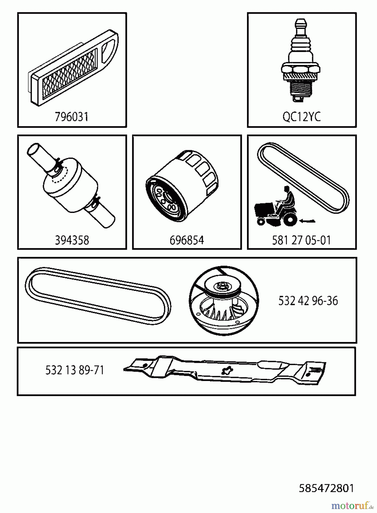  Jonsered Rasen  und Garten Traktoren LT2218 A (96041023901) - Jonsered Lawn & Garden Tractor (2013-05) ACCESSORIES