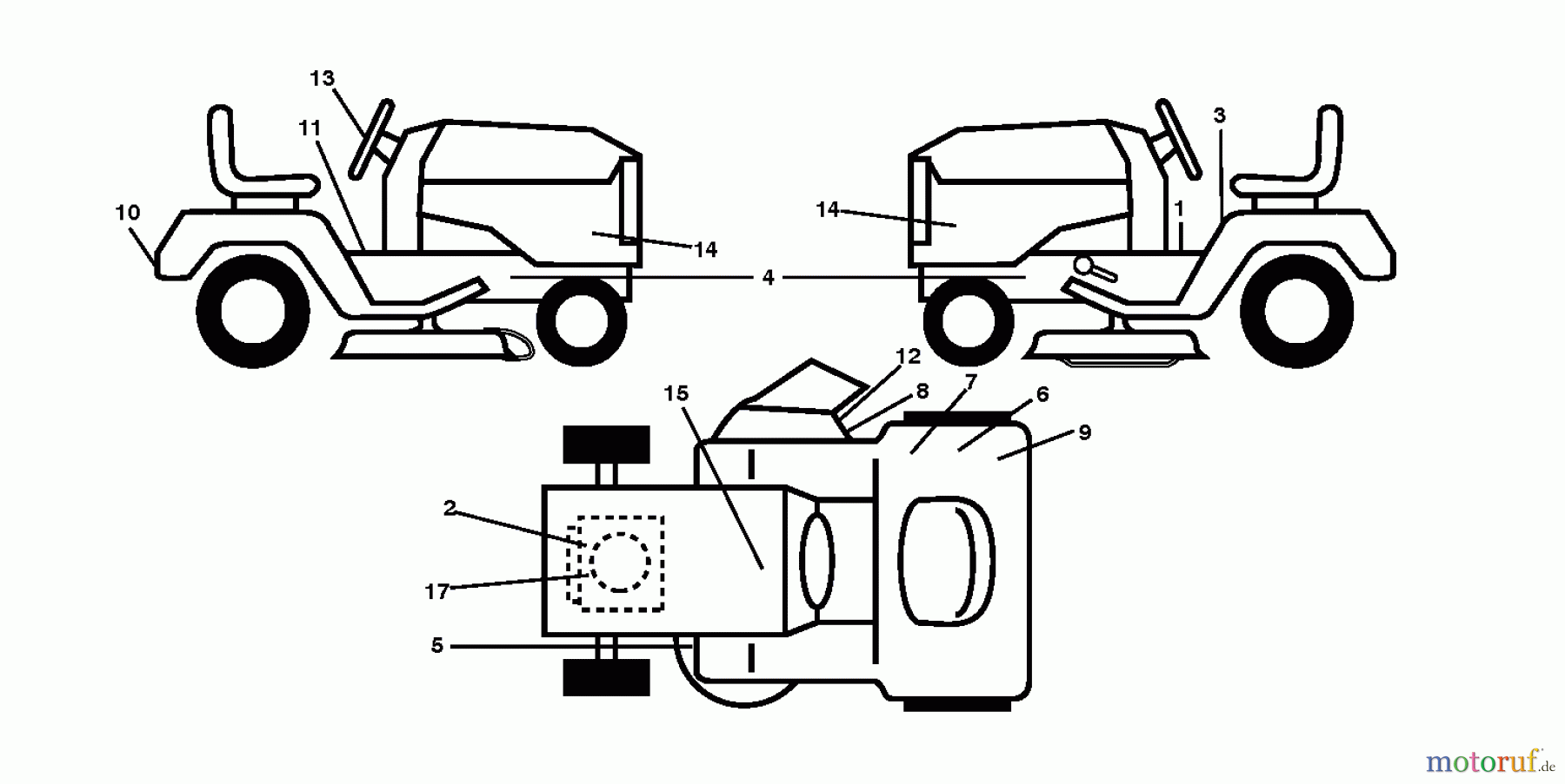  Jonsered Rasen  und Garten Traktoren LT2223 A2 (96041014700) - Jonsered Lawn & Garden Tractor (2009-04) DECALS