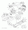 Jonsered LT2226 A2 (96041014502) - Lawn & Garden Tractor (2012-01) Ricambi CHASSIS ENCLOSURES