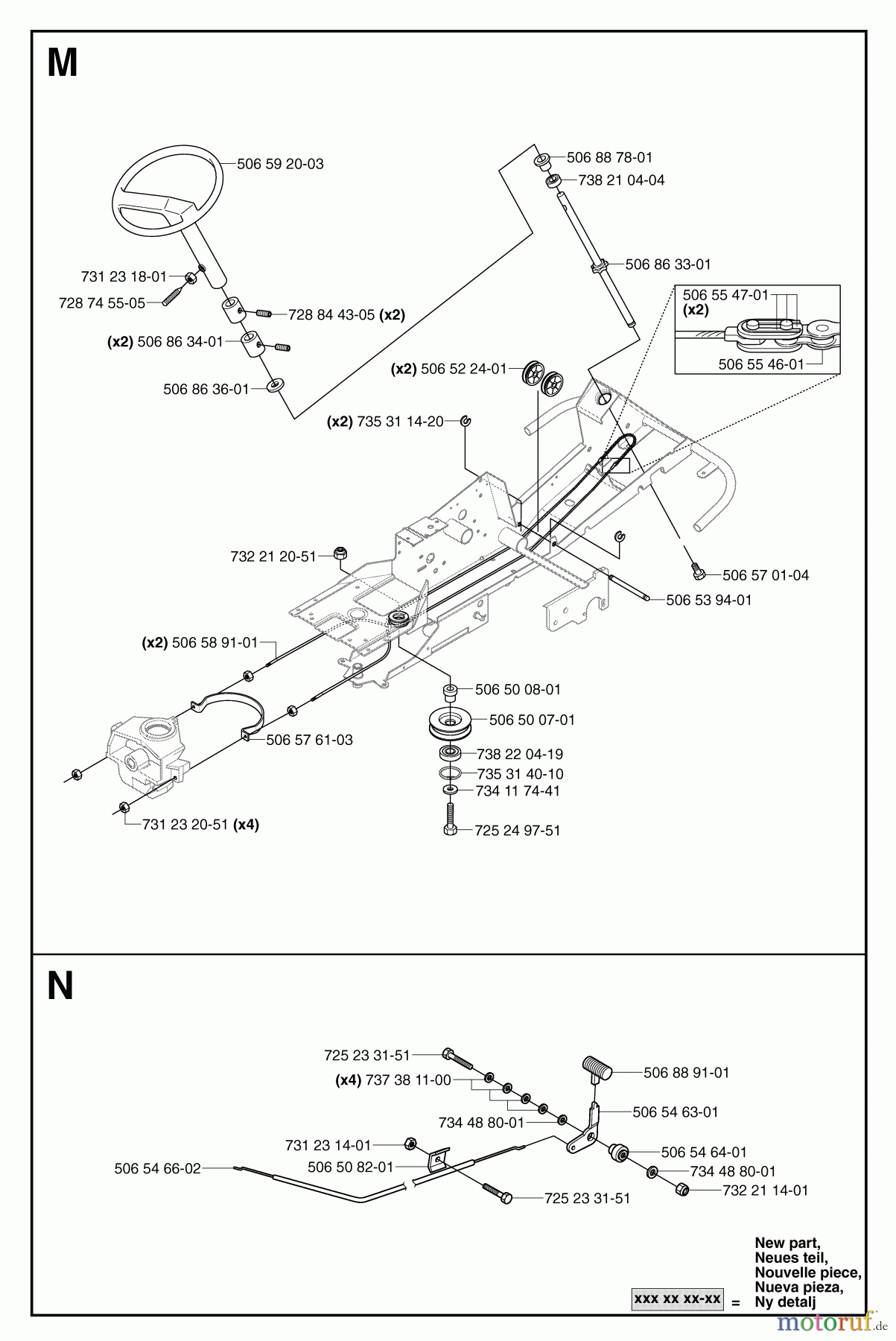  Jonsered Reitermäher FR2116 MA 4x4 (965094901) - Jonsered Rear-Engine Riding Mower (2007-01) STEERING