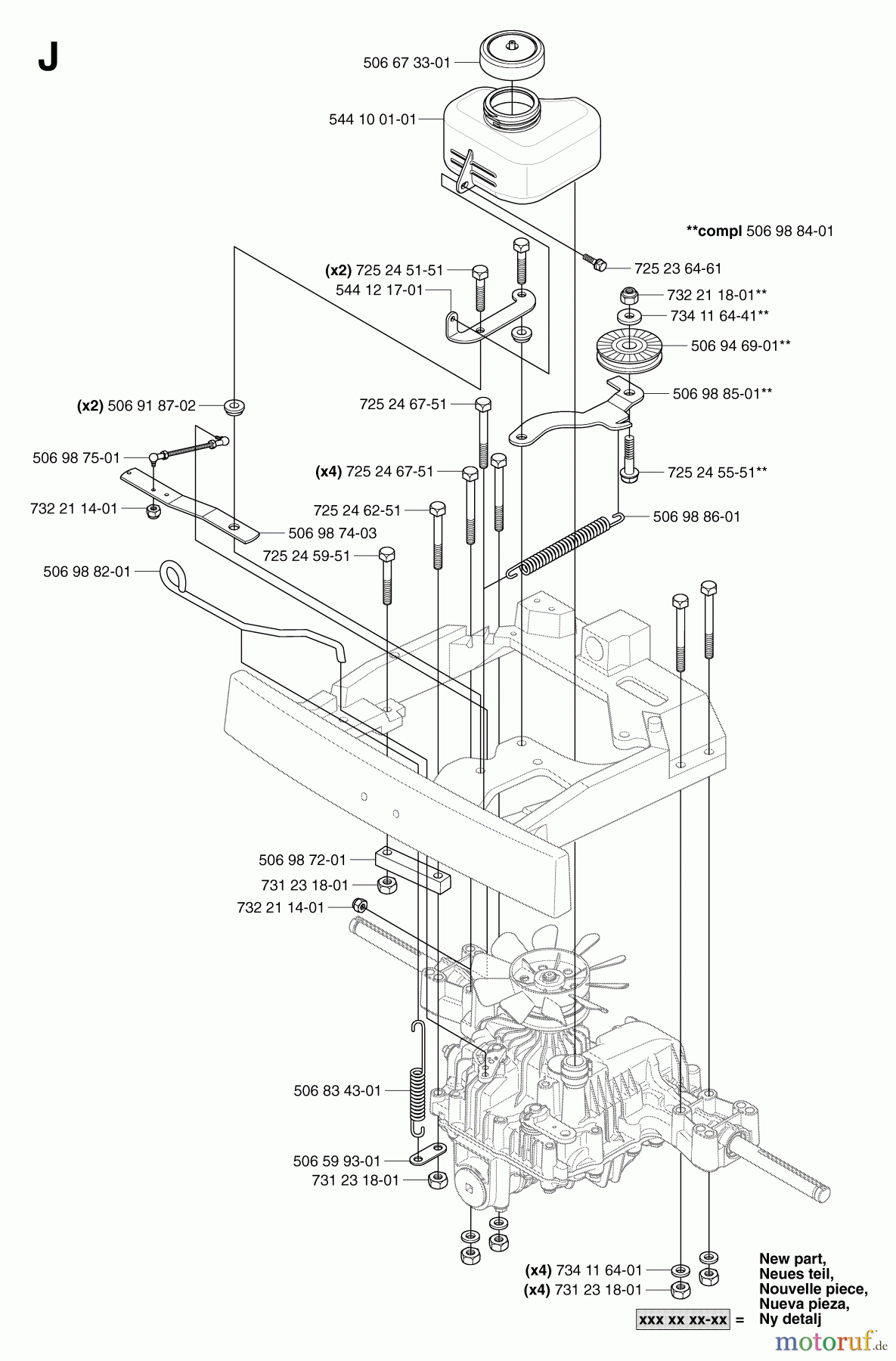  Jonsered Reitermäher FR2116 MA 4x4 (965094901) - Jonsered Rear-Engine Riding Mower (2007-01) TRANSMISSION #2