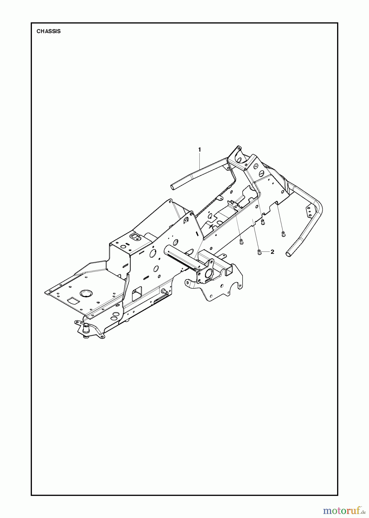 Jonsered Reitermäher FR2216 MA 4x4 (967179101) - Jonsered Rear-Engine Riding Mower (2013) CHASSIS / FRAME