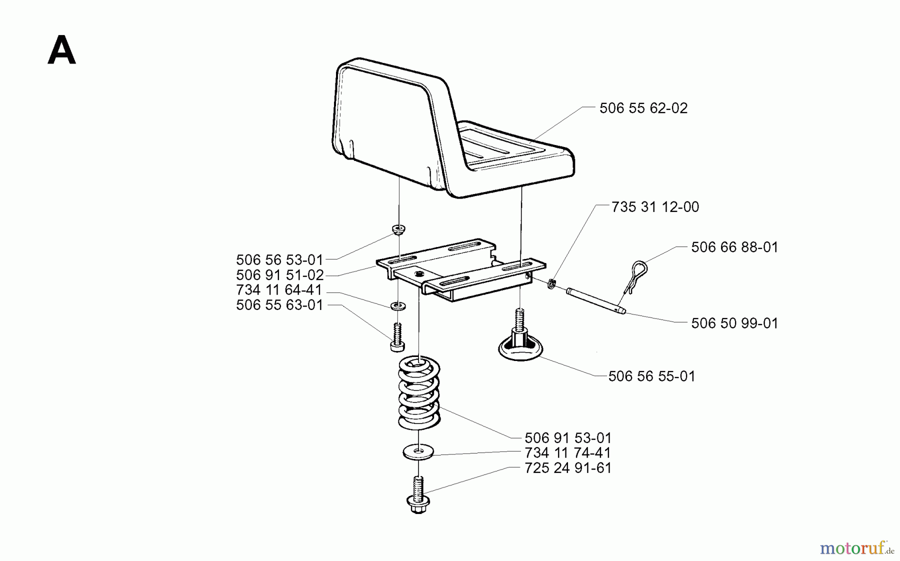  Jonsered Reitermäher FRM13 AUTOMATIC - Jonsered Rear-Engine Riding Mower (2001-01) SEAT