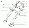 Jonsered 446 R - Walk-Behind Mower (1995-01) Listas de piezas de repuesto y dibujos HANDLE CONTROLS #1