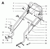 Jonsered 446 R - Walk-Behind Mower (1995-01) Listas de piezas de repuesto y dibujos HANDLE CONTROLS #2