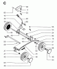 Jonsered 446 R - Walk-Behind Mower (1995-01) Listas de piezas de repuesto y dibujos WHEEL DEPTH STAKE ASSEMBLY