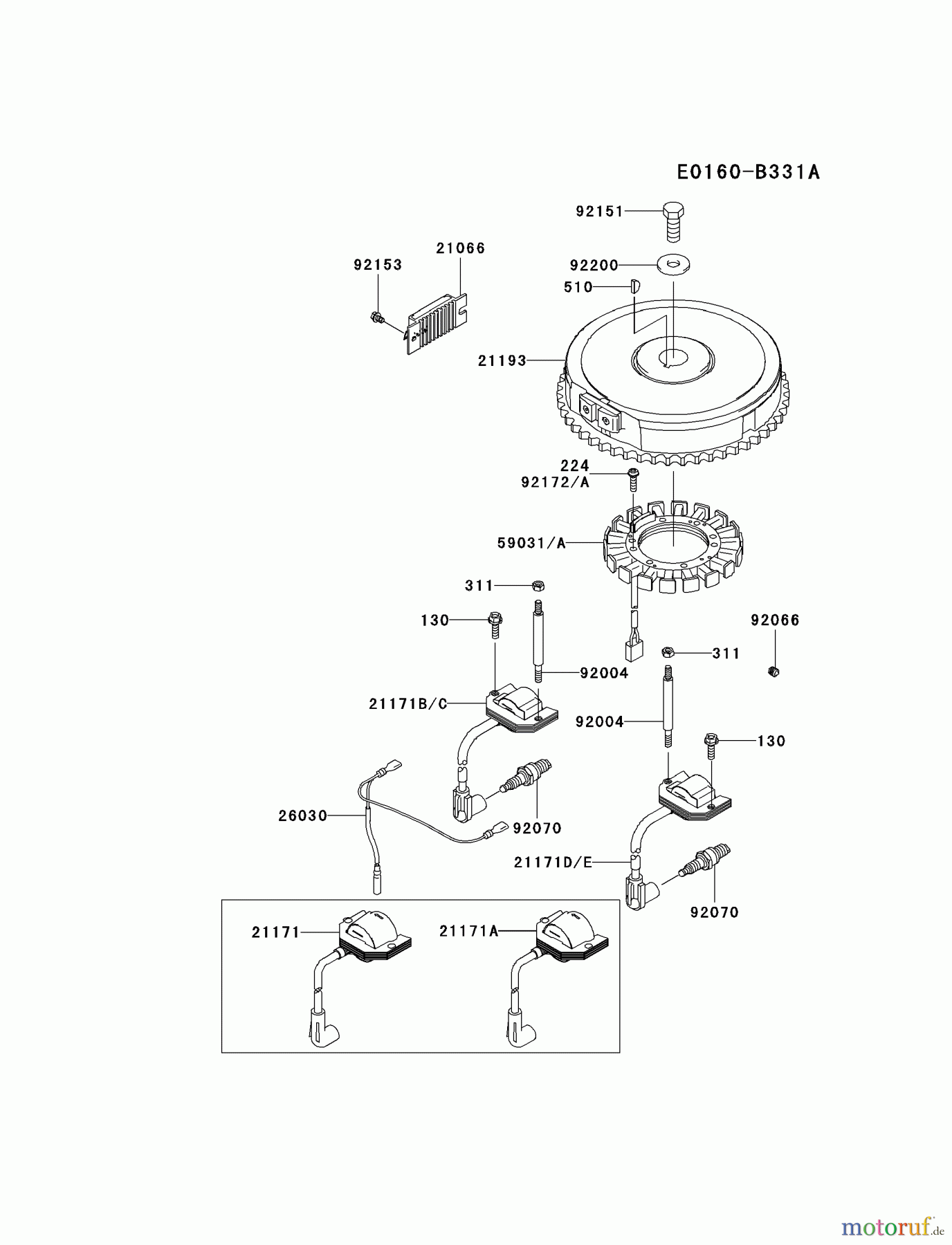 Kawasaki Motoren Motoren Vertikal FA210V - AS02 bis FH641V - DS24 FH430V-CS23 - Kawasaki FH430V 4-Stroke Engine ELECTRIC-EQUIPMENT