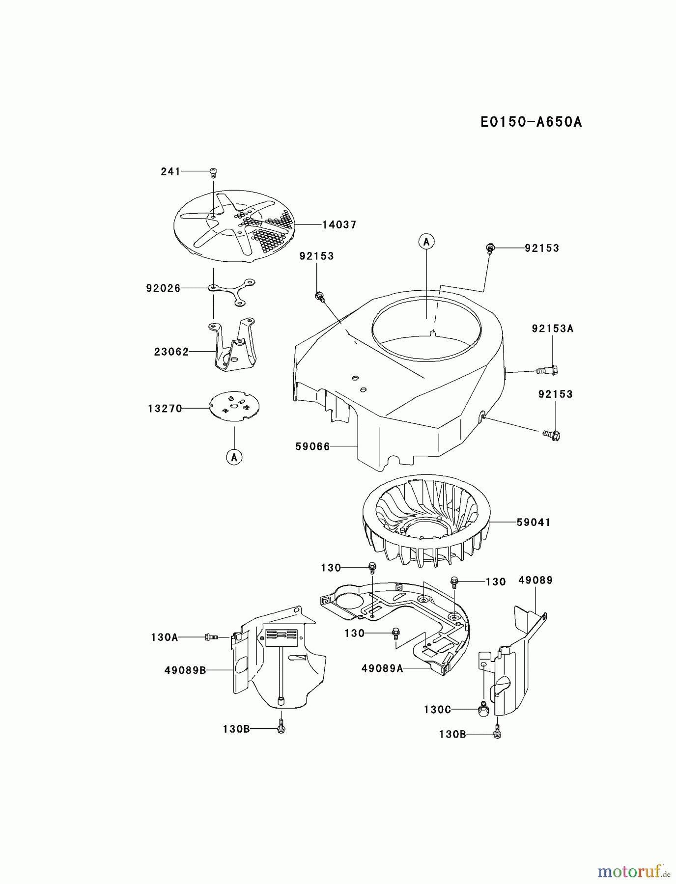 Kawasaki Motoren Motoren Vertikal FA210V - AS02 bis FH641V - DS24 FH541V-DS04 - Kawasaki FH541V 4-Stroke Engine COOLING-EQUIPMENT