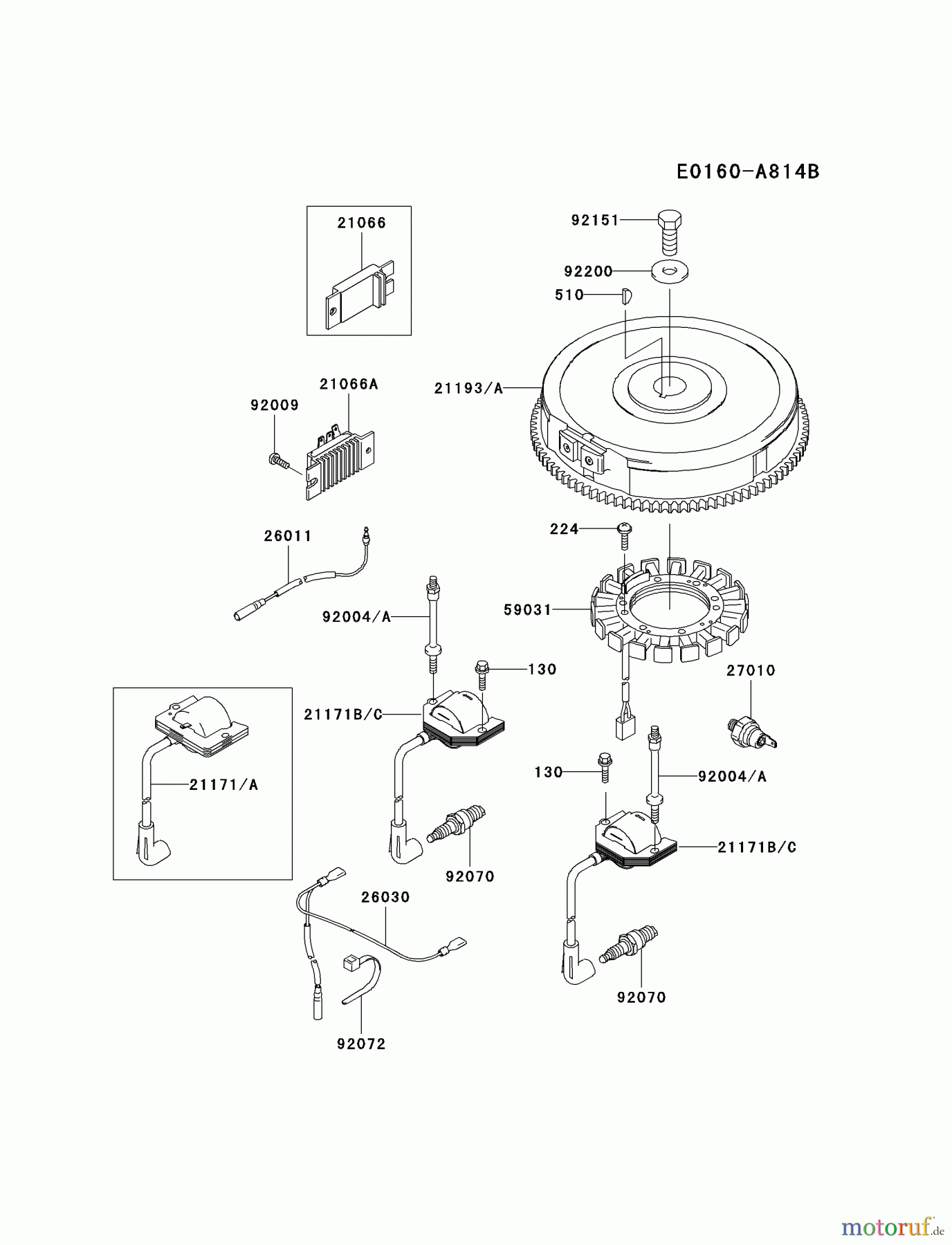 Kawasaki Motoren Motoren Vertikal FA210V - AS02 bis FH641V - DS24 FH601V-ES06 - Kawasaki FH601V 4-Stroke Engine ELECTRIC-EQUIPMENT