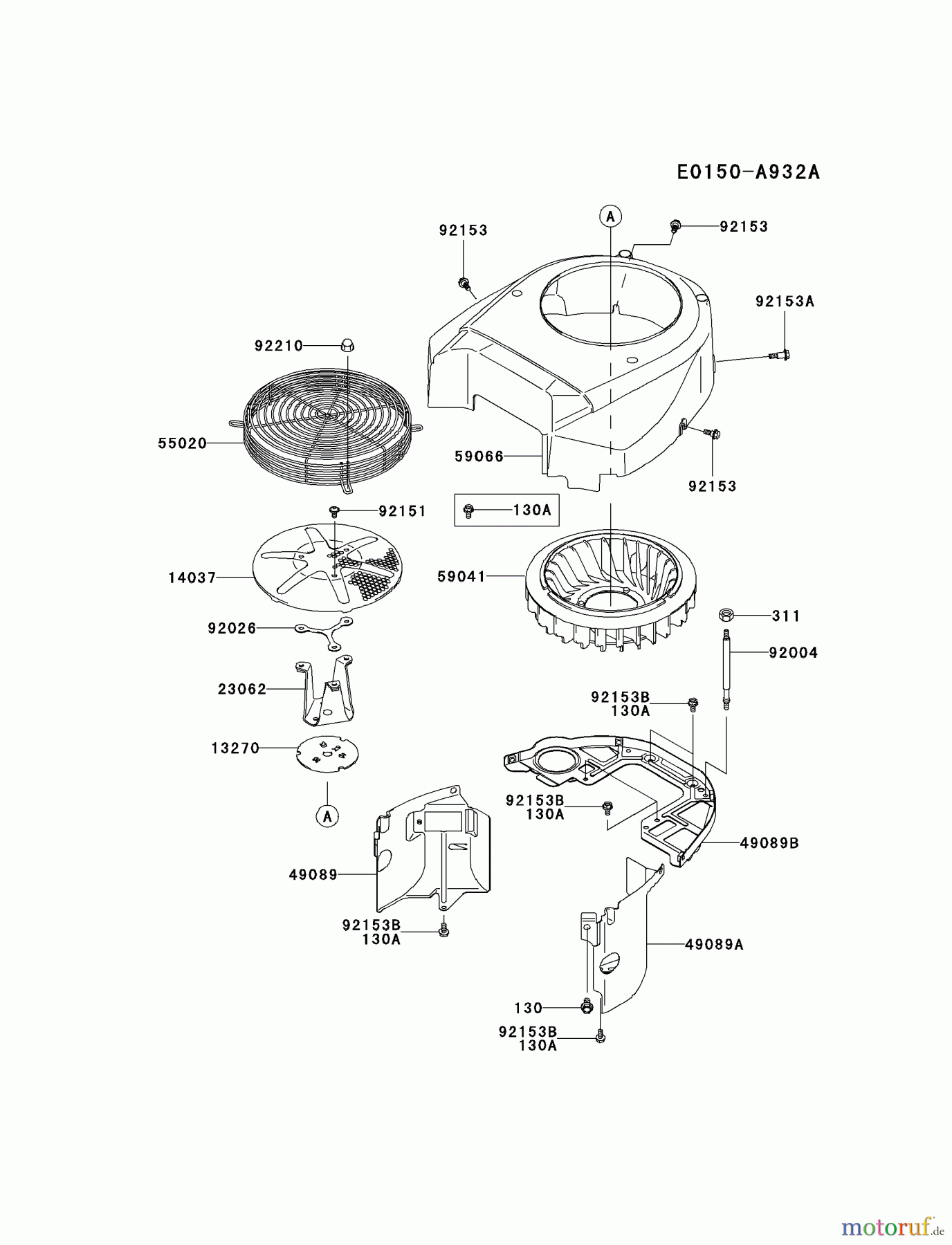 Kawasaki Motoren Motoren Vertikal FA210V - AS02 bis FH641V - DS24 FH601V-ES29 - Kawasaki FH601V 4-Stroke Engine COOLING-EQUIPMENT