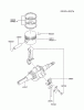 Kawasaki Motoren FA130D-AS21 - Kawasaki FA130D 4-Stroke Engine Ricambi PISTON/CRANKSHAFT