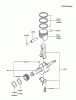 Kawasaki Motoren FG200D-BS02 - Kawasaki FG200D 4-Stroke Engine Ricambi PISTON/CRANKSHAFT