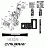 Murray 14529ES (1696030) - 29" Dual Stage Snowthrower (2011) Ricambi Decals Group (2989763)