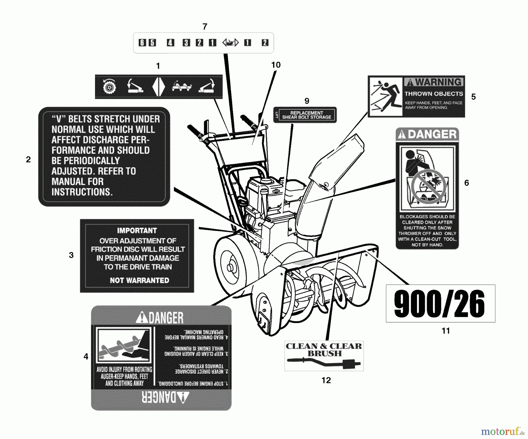  Murray Schneefräsen 1695459 (900/26) - Murray Ultra 26