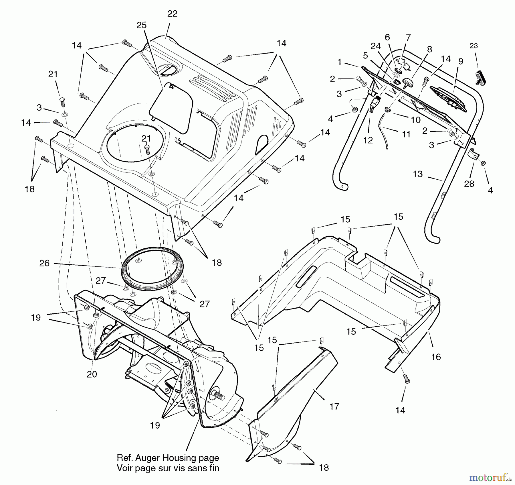  Murray Schneefräsen 536.881510 (88150100NA) - Craftsman 22