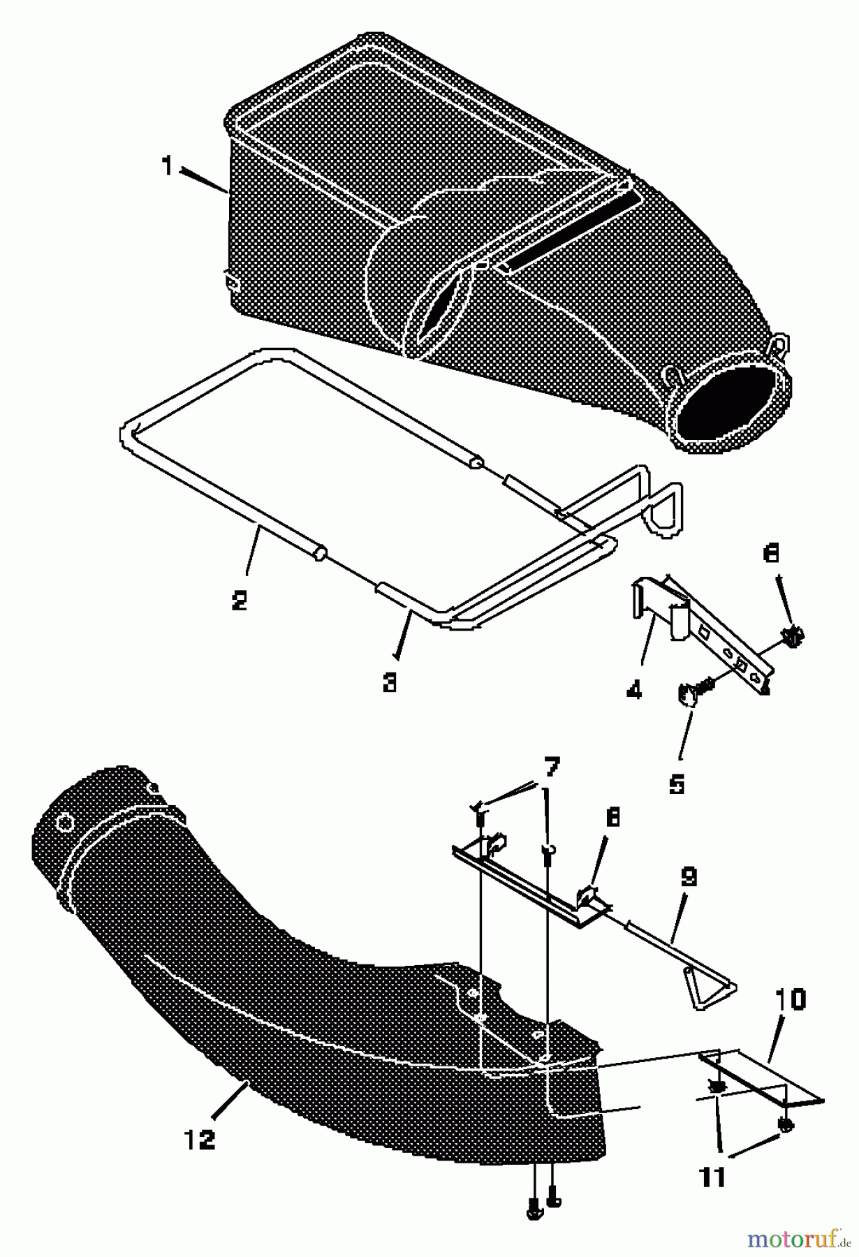  Murray Rasenmäherzubehör 24064A - Murray Grass Bagger (1997) Repair Parts