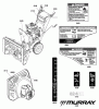 Murray 824EX (1695979) - 24" Dual Stage Snowthrower (2011) Ricambi Decals Group (2989992)