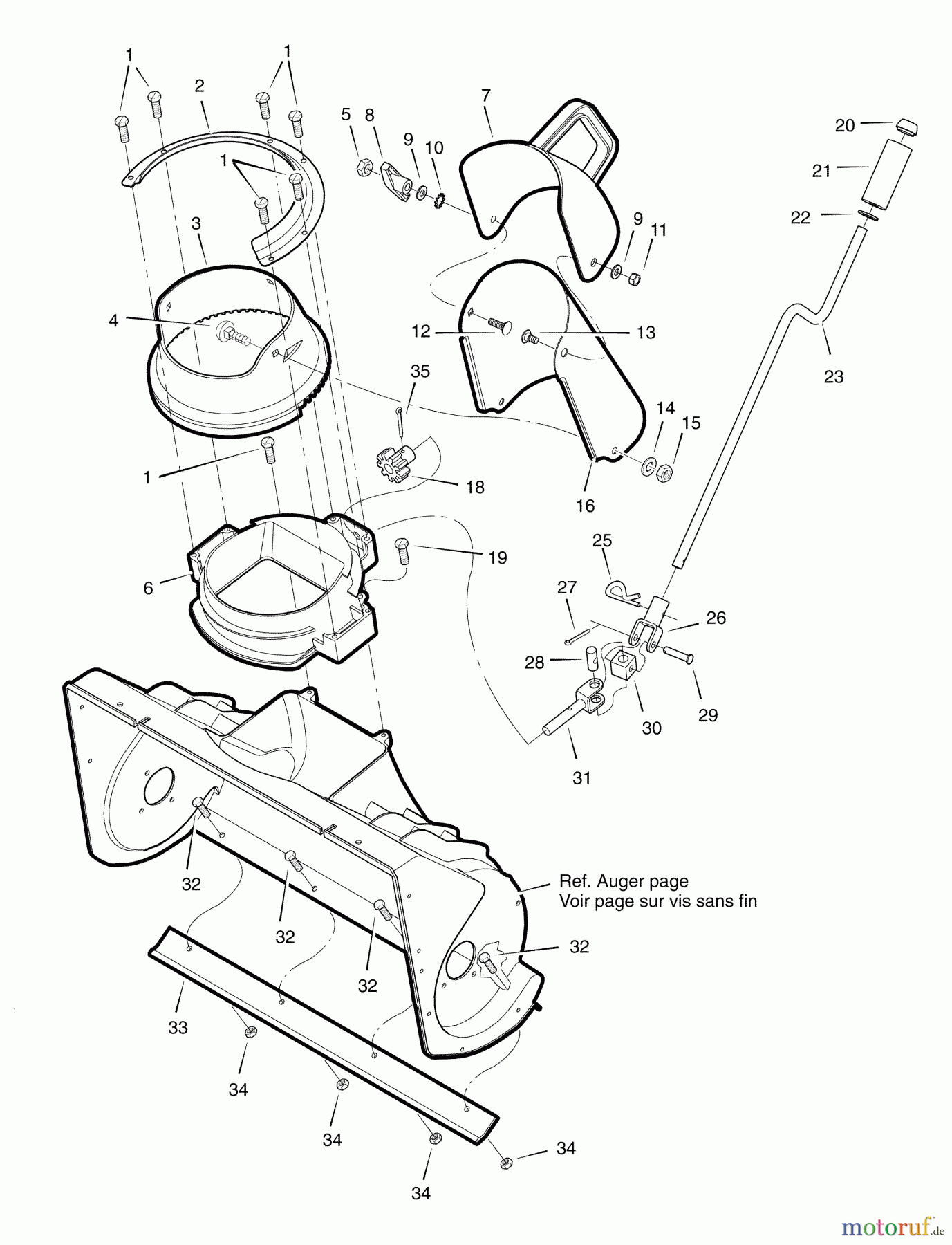  Murray Schneefräsen C950-52735-0 - Craftsman 22