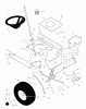 Murray 40542B - 40" Lawn Tractor (1997) Listas de piezas de repuesto y dibujos Steering
