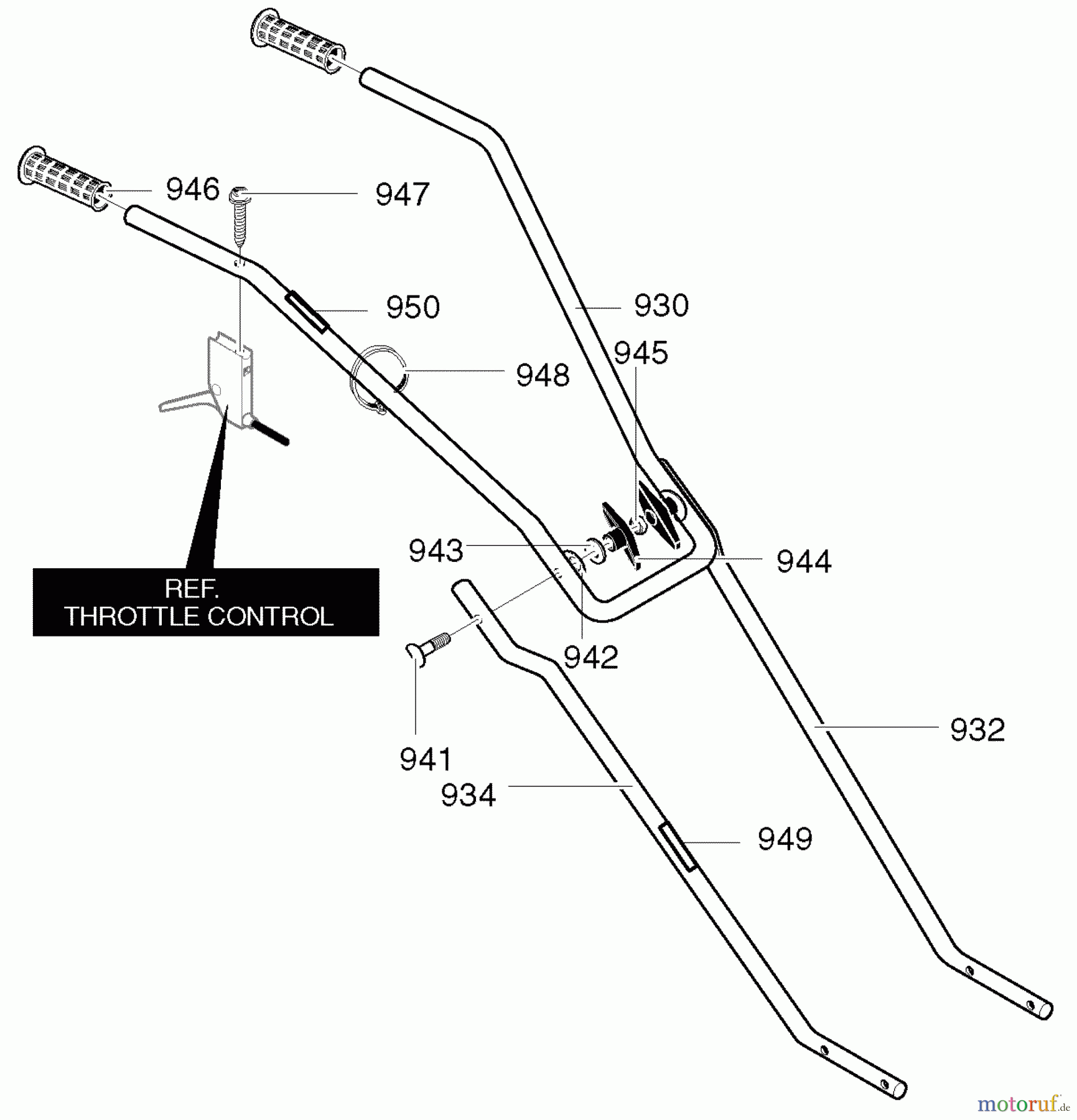  Murray Motorhacken und Kultivierer 536.29252300 - Craftsman Cultivator (2004) (Sears) Handle Assembly
