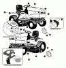 Murray 42502x8C - Scotts 42" Lawn Tractor (2000) (Home Depot) Spareparts Decal Assembly (part 2)