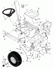 Murray 42534A - 42" Lawn Tractor (1997) Listas de piezas de repuesto y dibujos Steering