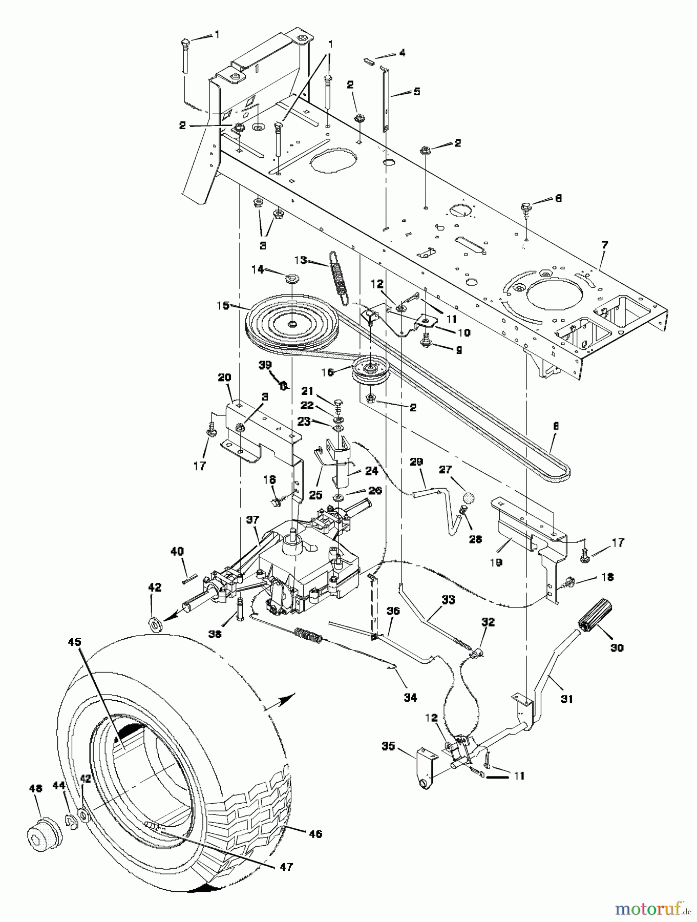  Murray Rasen- und Gartentraktoren 46379x83A - B&S/Murray 46