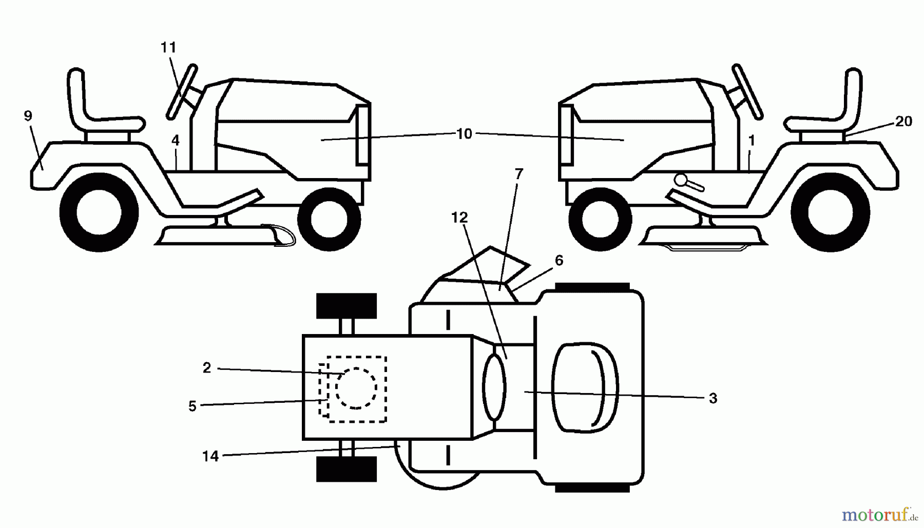  Murray Rasen- und Gartentraktoren 7800736 (96042010200) - Yard King 46