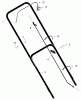 Murray 20405B - 20" Walk-Behind Mower (1998) Ricambi Handle Assembly