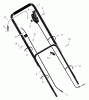 Murray 22648x4A - 22" Walk-Behind Mower (2000) Ricambi Handle Assembly