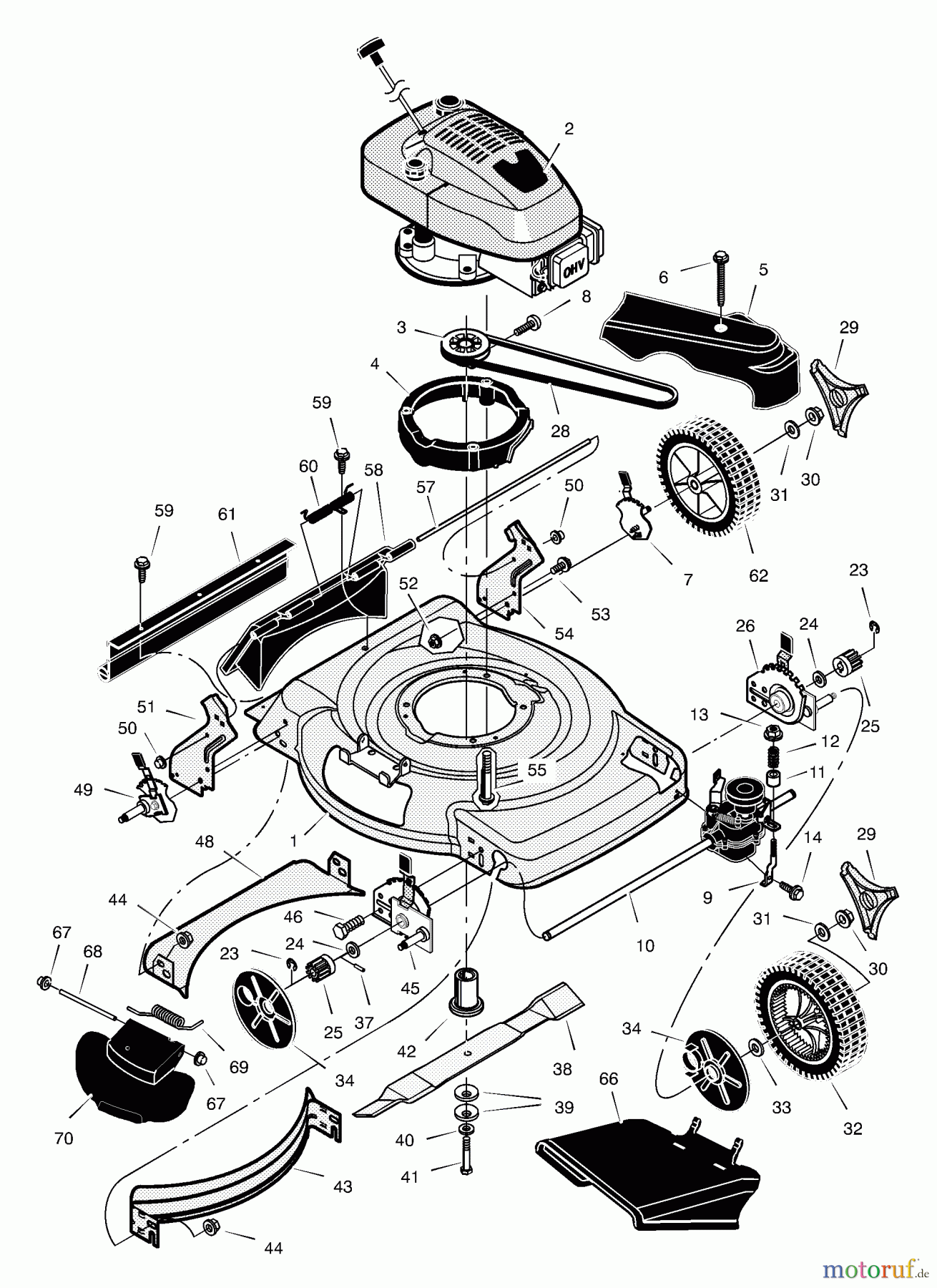  Murray Rasenmäher 229631x31A - Scotts 22