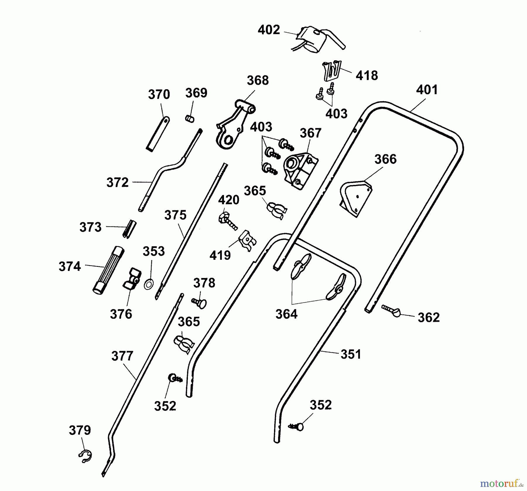  Wolf-Garten Electric verticutter Olympia V Plus 3630685 Series A  (2003) Handle, Height adjustment