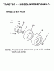 Poulan / Weed Eater 342074 - Poulan Lawn Tractor (2006-10) Ricambi WHEELS TIRES