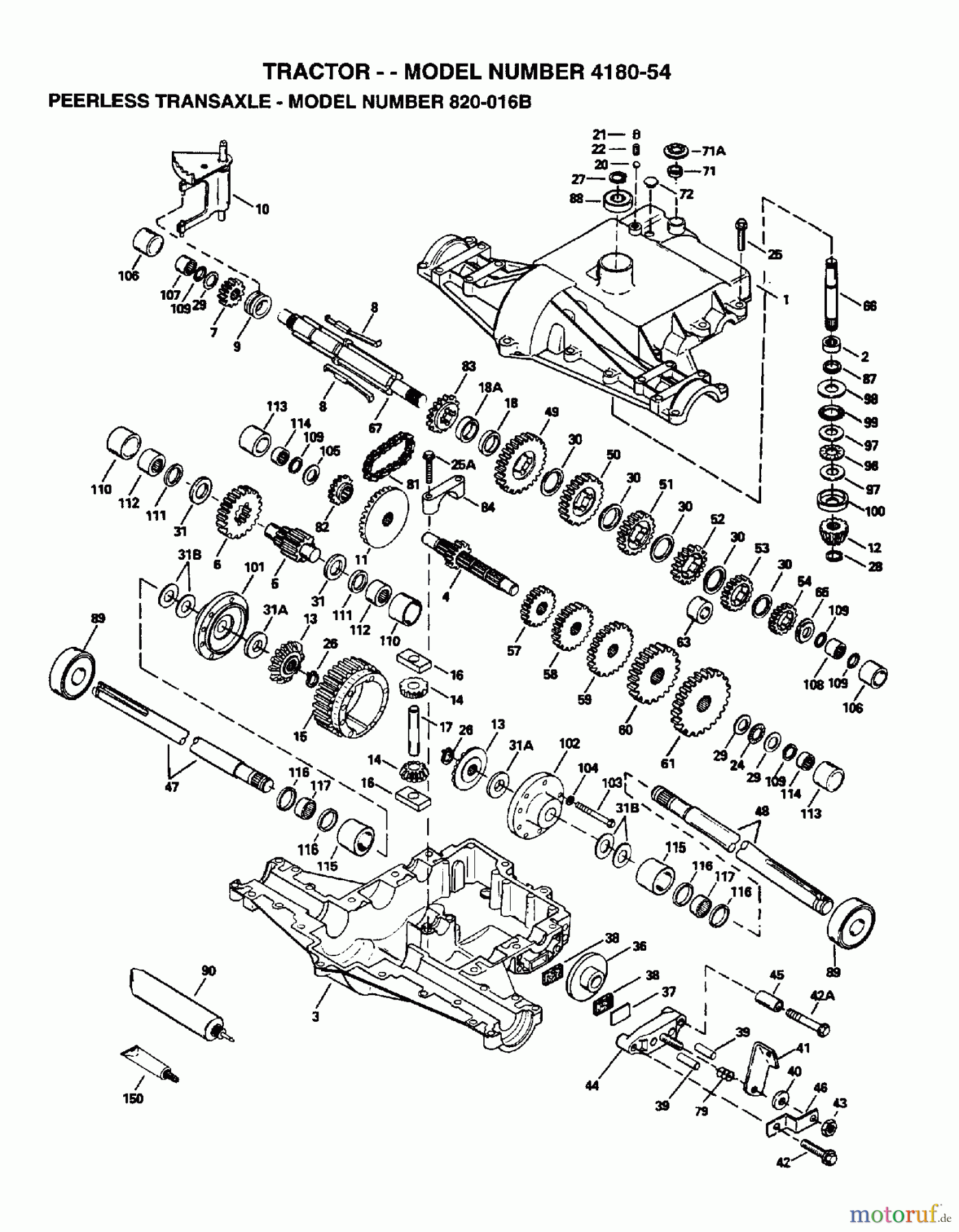 Poulan / Weed Eater Rasen und Gartentraktoren 418054 - Poulan Lawn Tractor (2006-03) TRANSMISSION