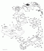 Poulan / Weed Eater PXT12530 (96046003000) - Poulan XT Lawn Tractor (2010-01) Ricambi CHASSIS ENCLOSURES