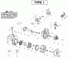 Poulan / Weed Eater BV1850LE (Type 1) - Weed Eater Barracuda Blower Ricambi Engine Type 1