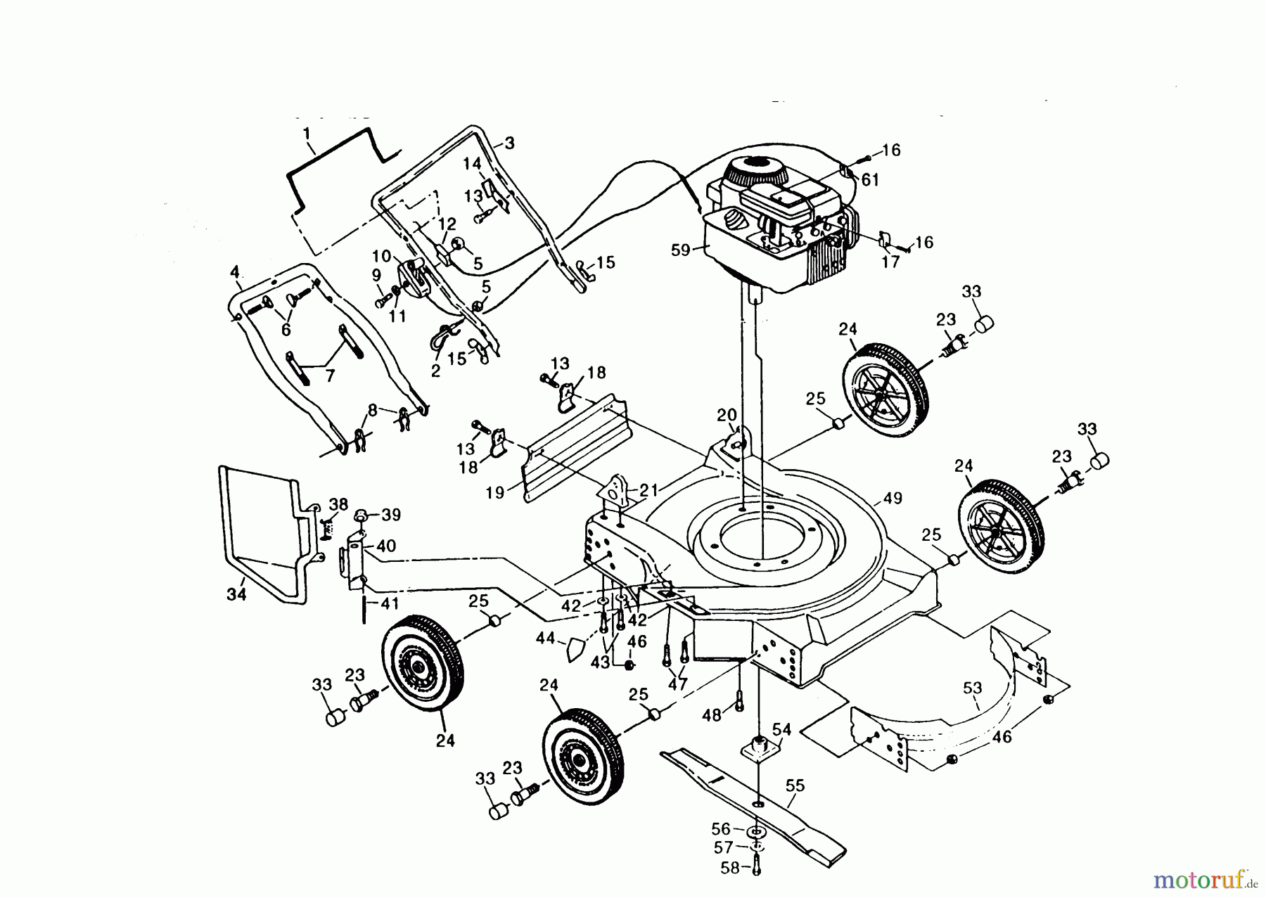  Poulan / Weed Eater Rasenmäher PP730S - Poulan Pro Walk-Behind Mower MOWER ASSEMBLY, ENGINE B/S 95902
