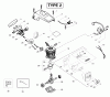 Poulan / Weed Eater 2055LE (Type 2) - Poulan Woodsman Chainsaw Ricambi Engine Assembly Type 2
