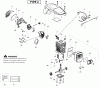Poulan / Weed Eater PP3816 (Type 2) - Poulan Pro Chainsaw Ricambi Engine Type 2
