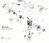 Poulan / Weed Eater PP3816AV (Type 1) - Poulan Pro Chainsaw Ricambi Engine Type 1